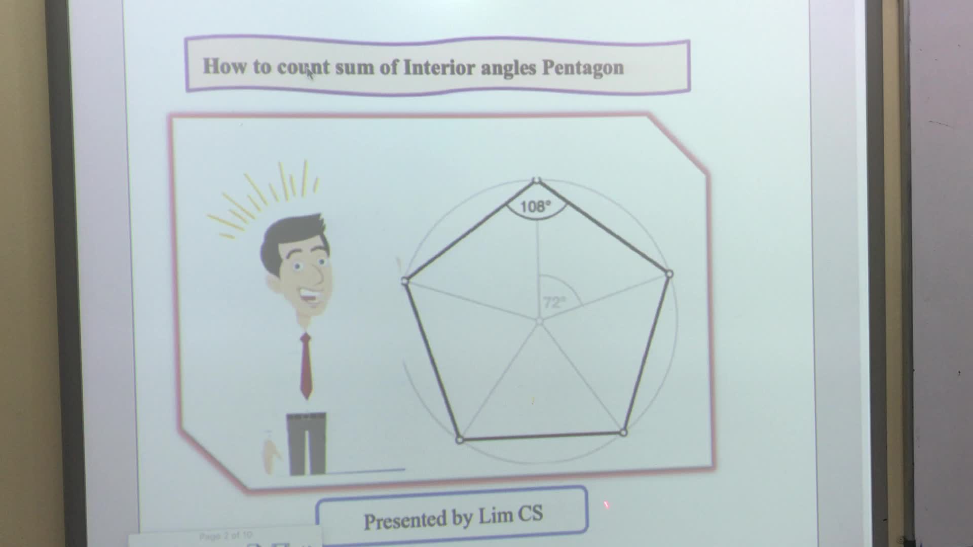 Sum of interior angle Pentagon