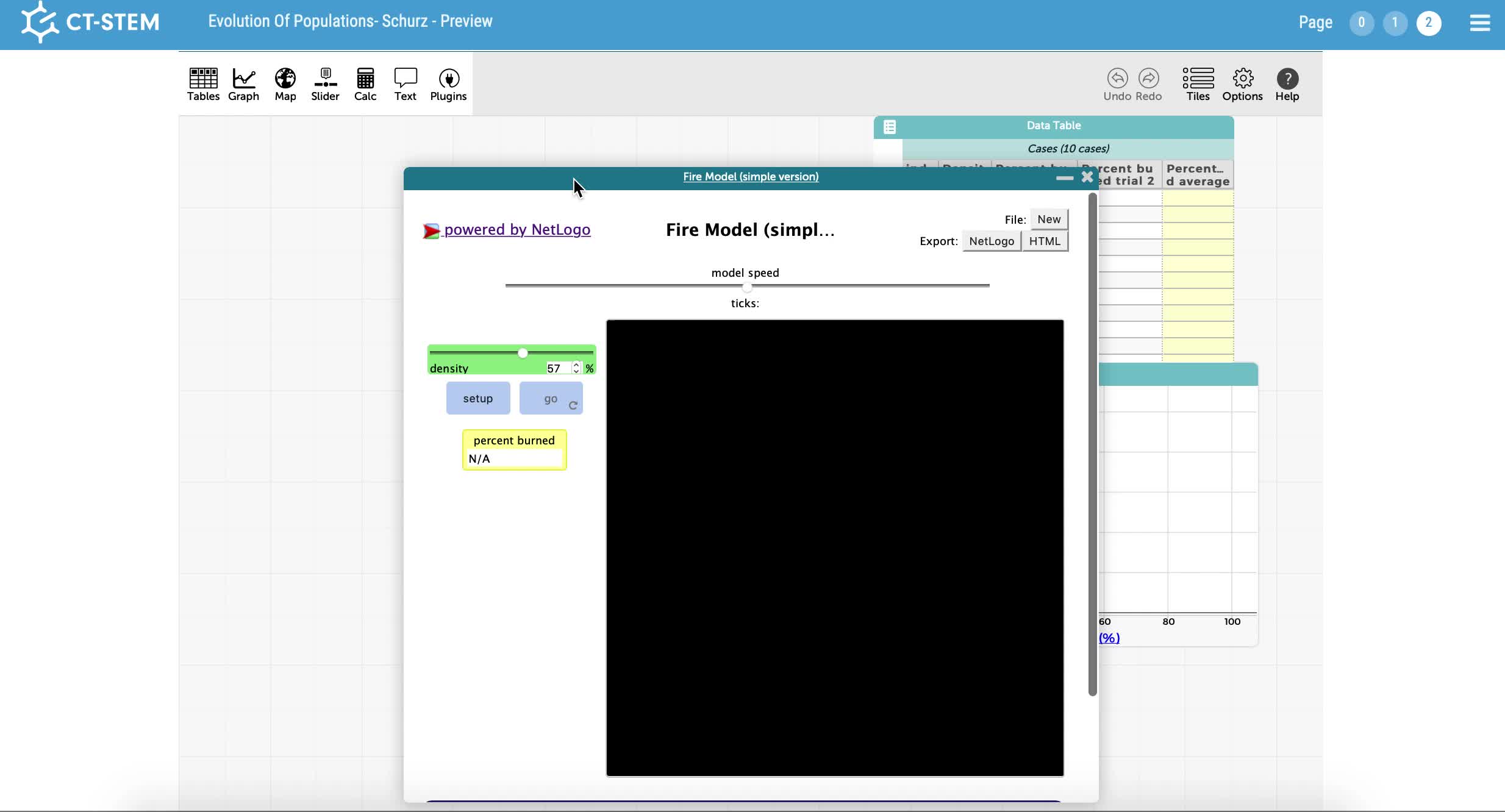 Fire Model and CODAP