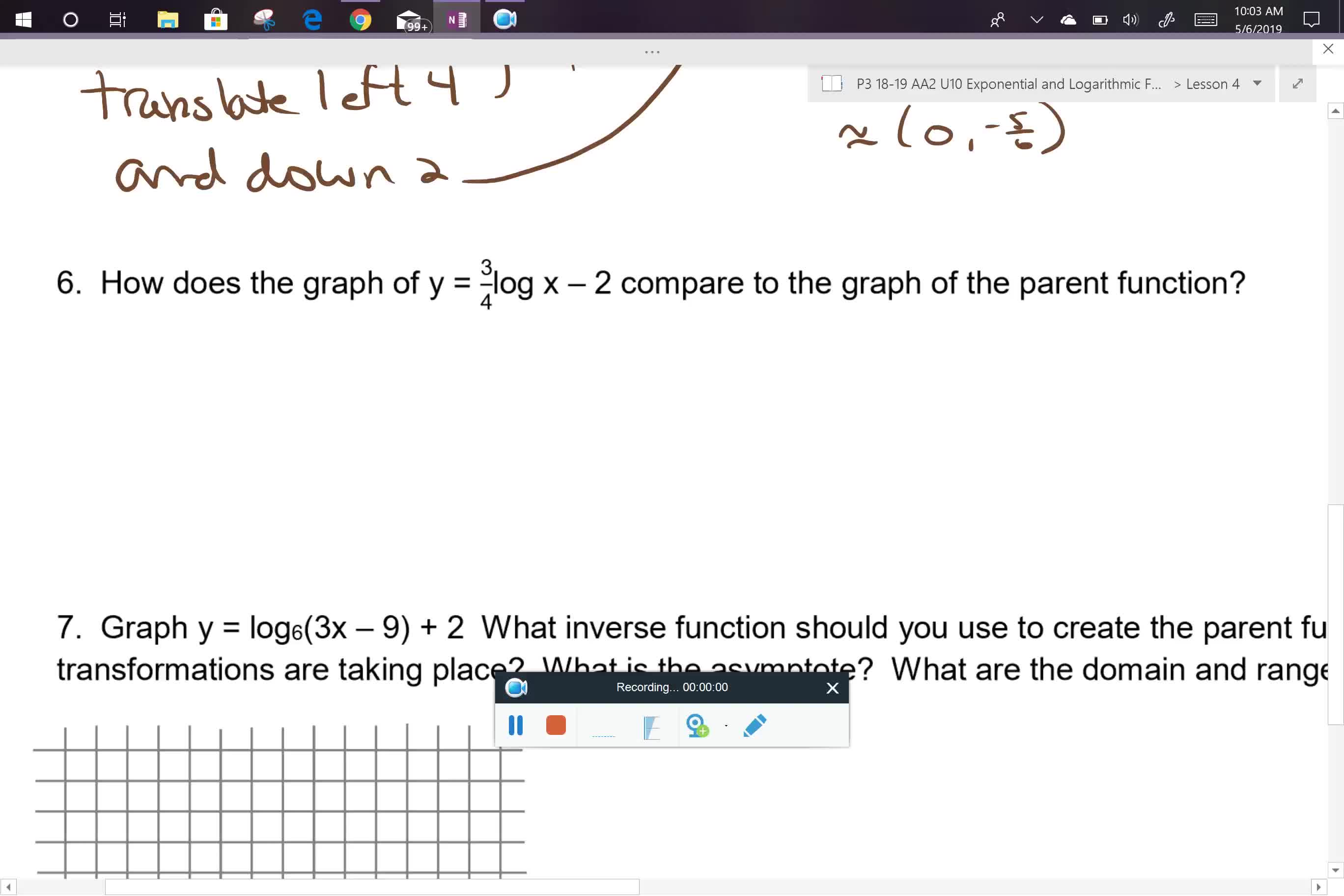 AA2 U10L4 class notes problems 6 and 7