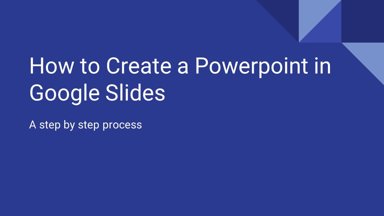 How to Make a Google Slide Show