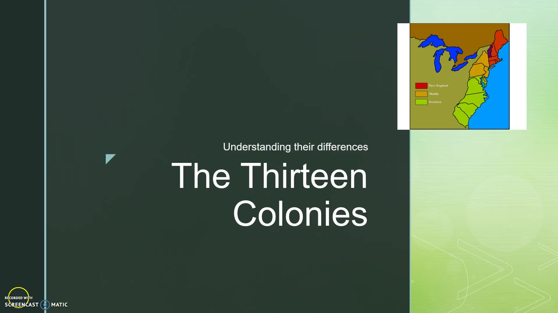 Differences between the colonies