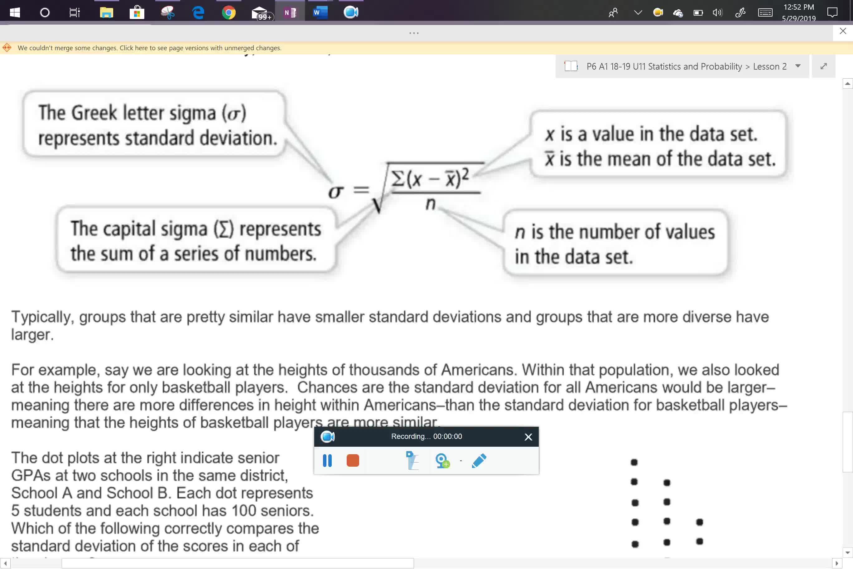 A1 U11L2 standard deviation notes