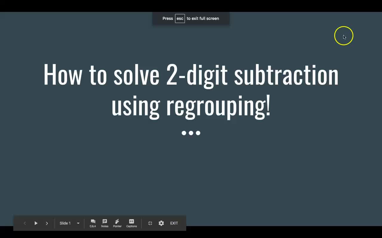 Subtraction Using Regrouping
