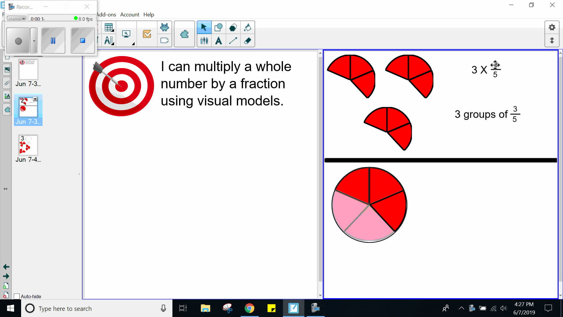 Multiplication of a Whole Number and a Fraction