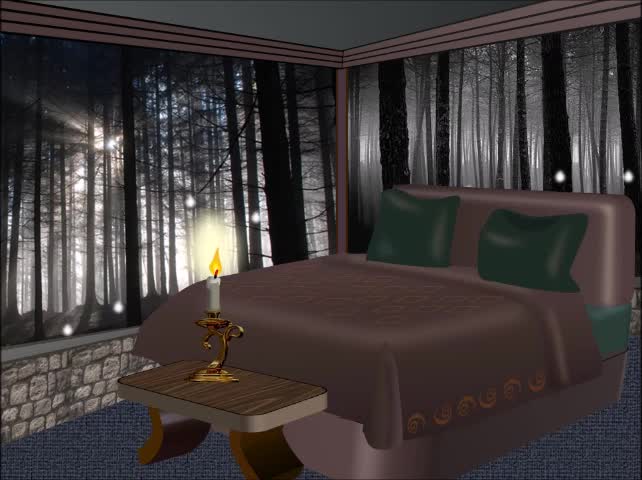 Animated Illustration | Cozy Bedroom At Night | Inspiration for Creative PowerPoint |