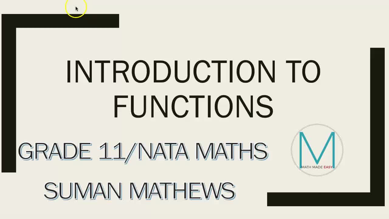 INTRODUCTION TO FUNCTIONS