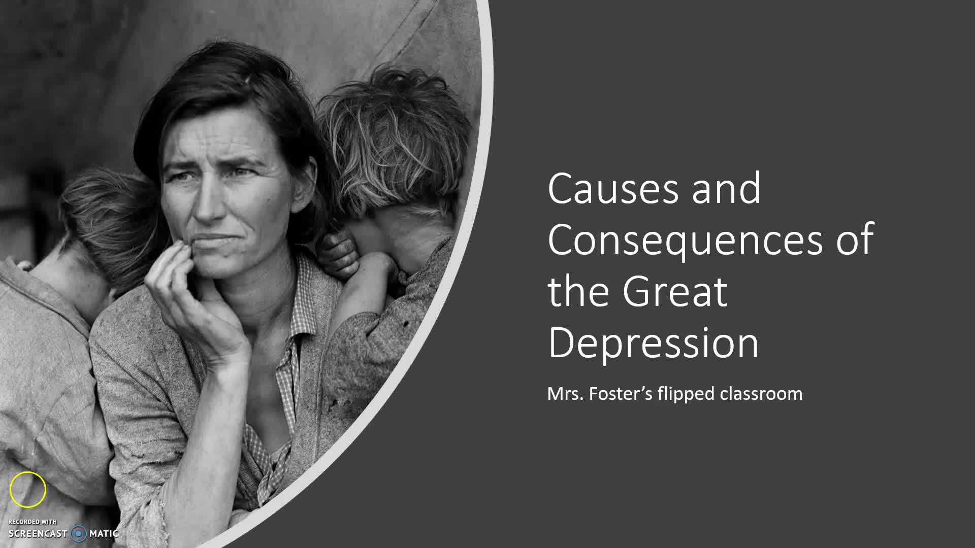 Causes and Consequences of the Great Depression