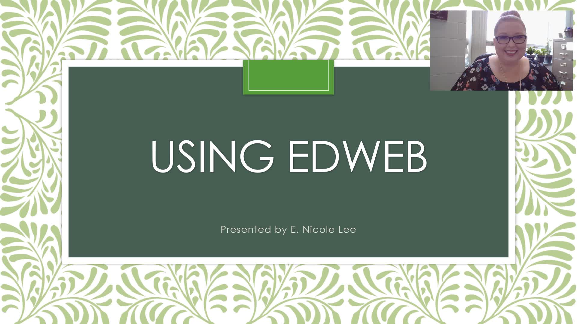 Using edWeb