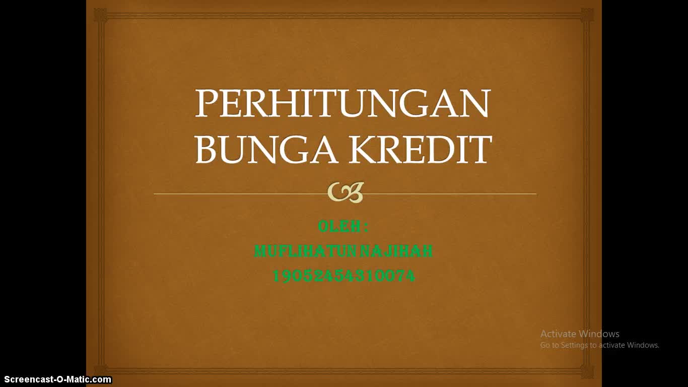 suku bunga kredit