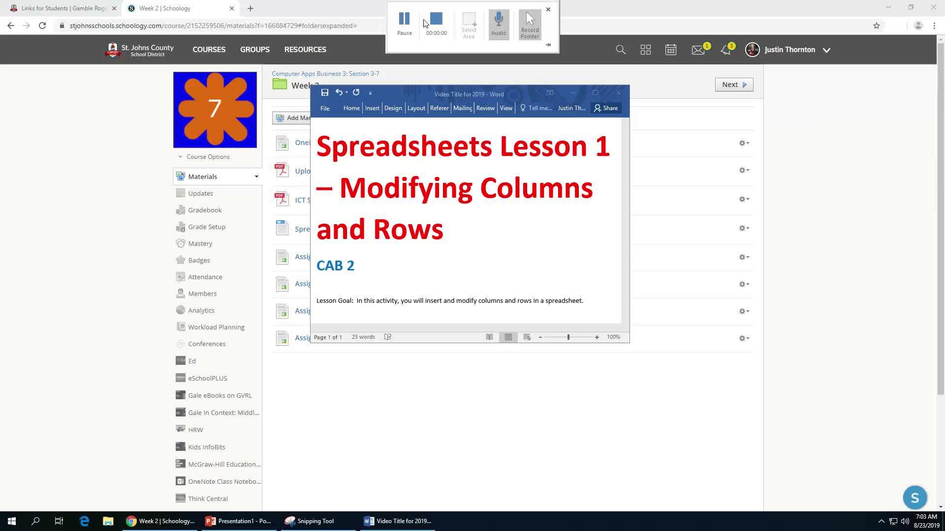 Assignment - Modifying Columns and Rows