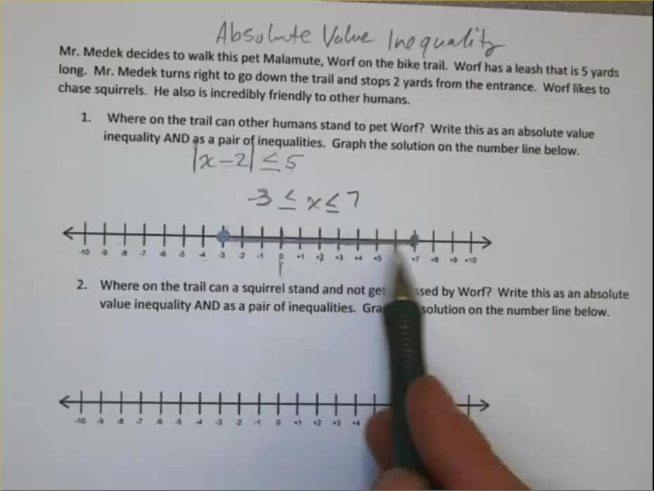 Absolute Value Inequality Real World Example (Worf the dog)