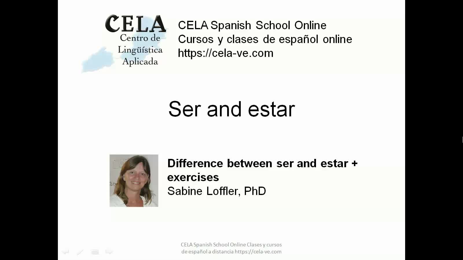 Spanish Grammar Difference between ser and estar