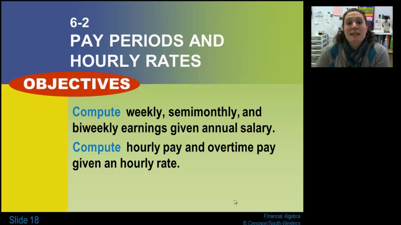 Lesson 6-2: Pay Periods & Hourly Rates