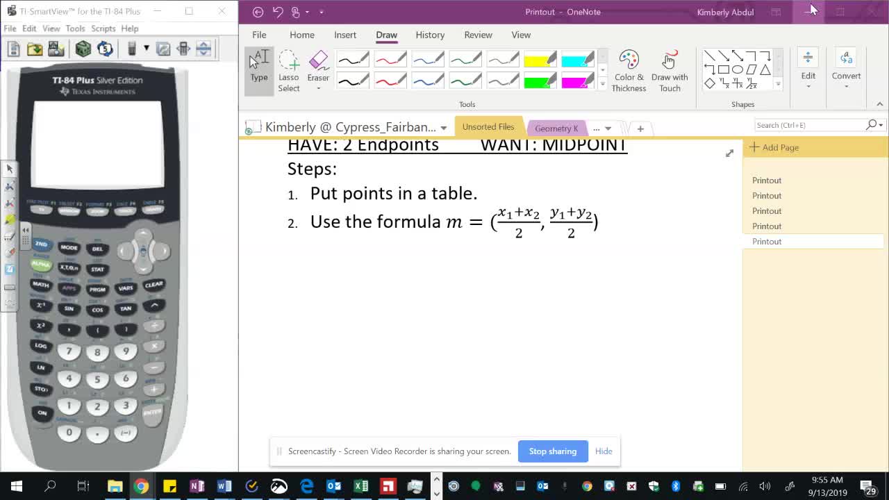 Midpoint from Two Endpoints