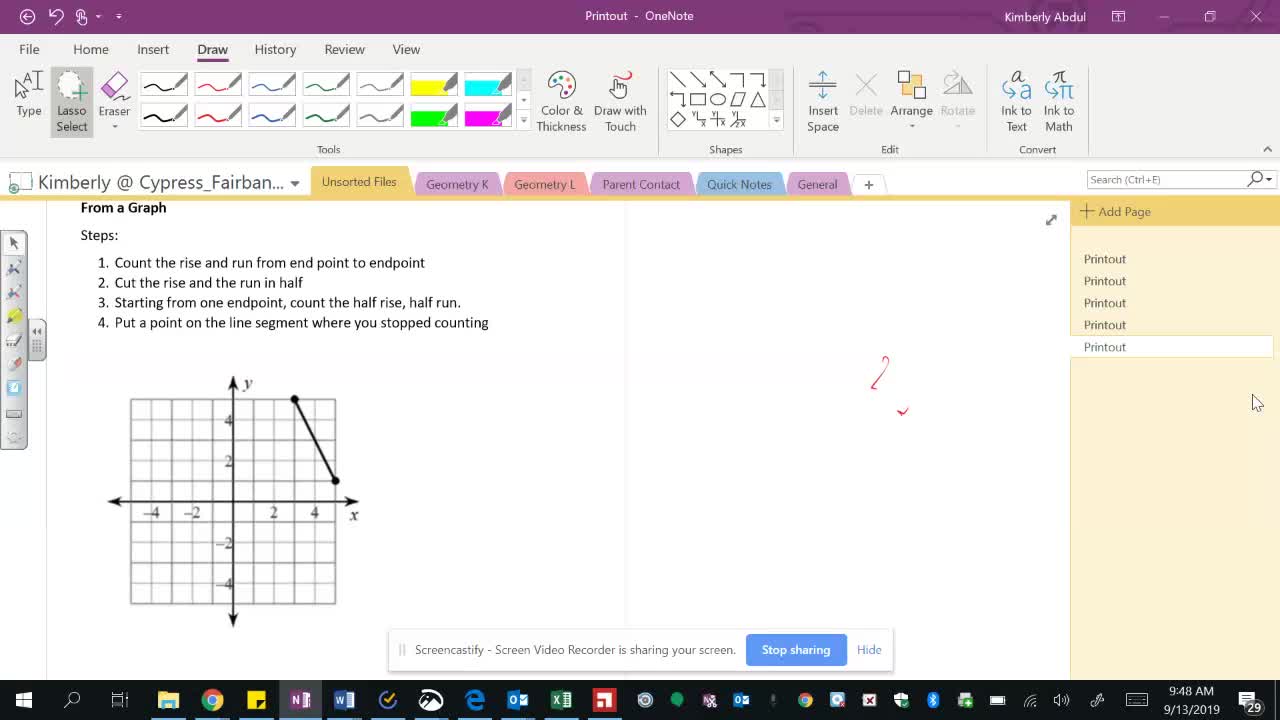 Midpoint on a Graph 