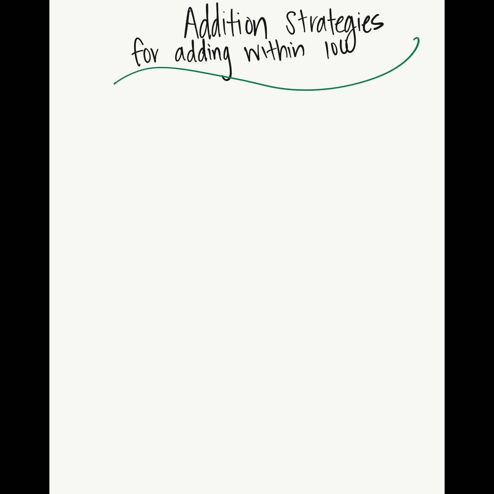 Addition Strategies: Making the Next 10