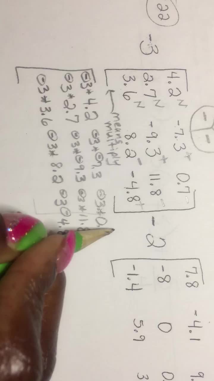 Matrices-Video2of6-Multiply, Add, Subtract 