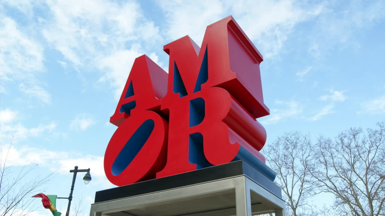 "AMOR" by artist Robert Indiana