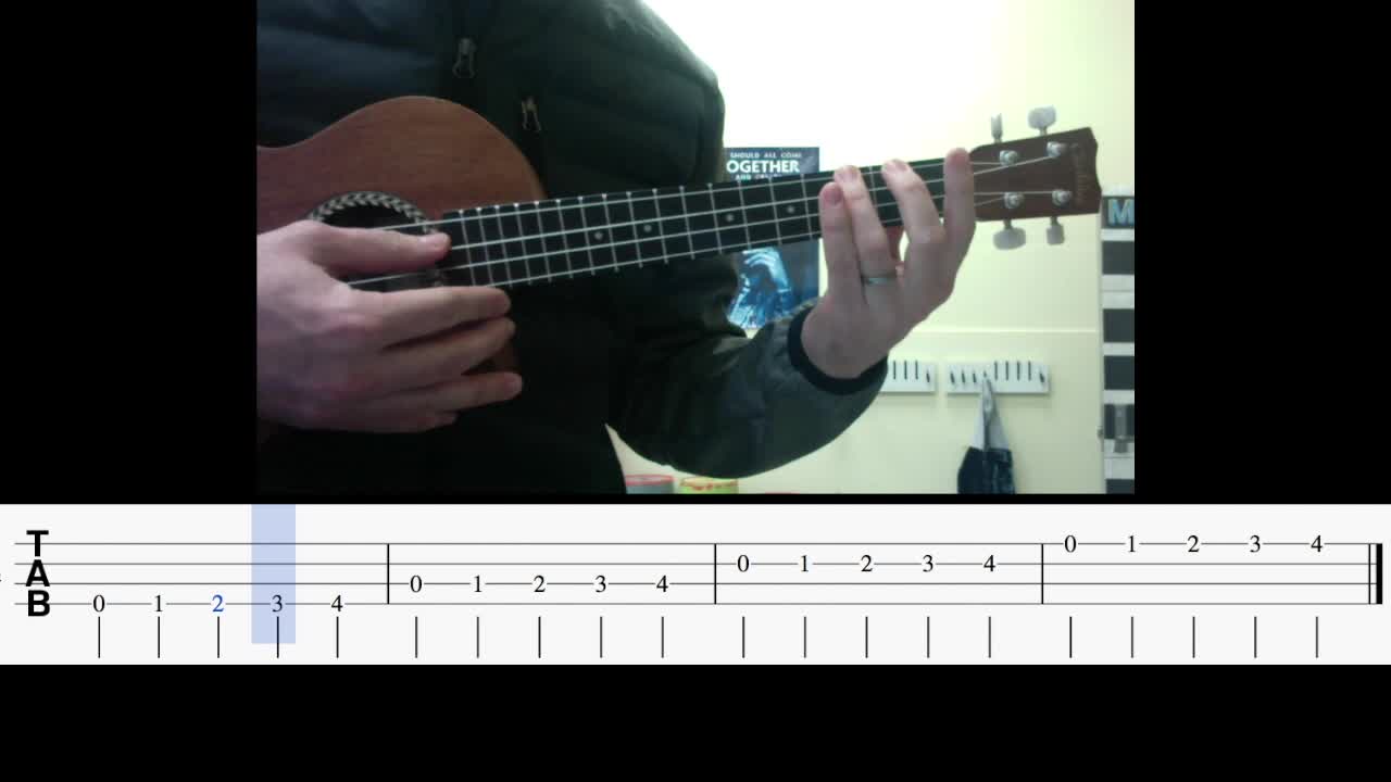 Ukulele Chromatic Scale Warmup