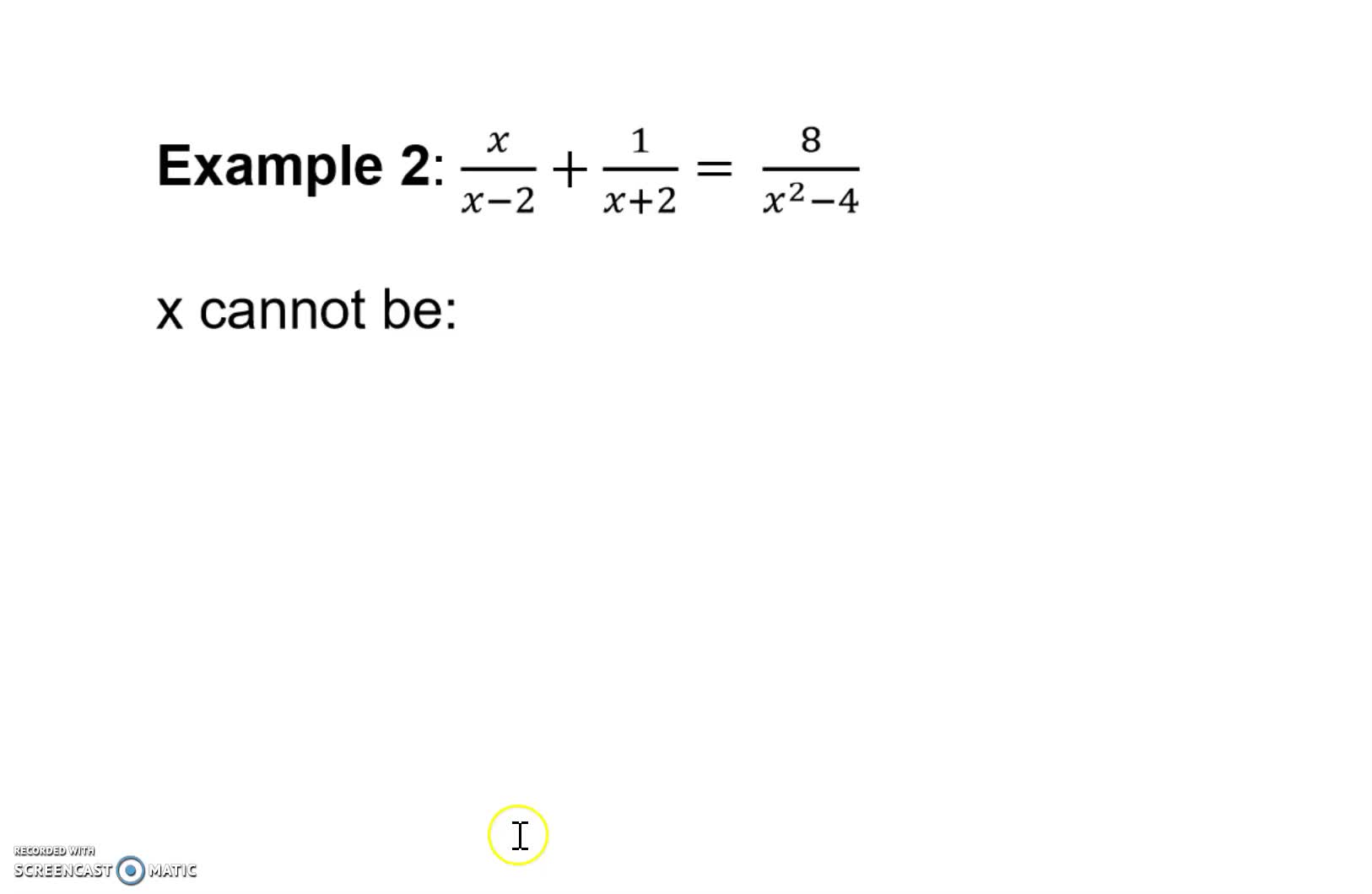 Solving Rational Equations