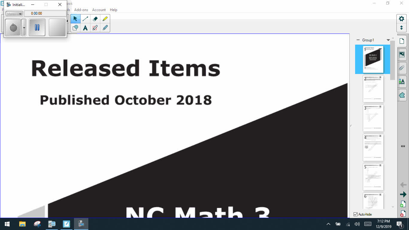 NC Math 3 Released Test Oct. 2018