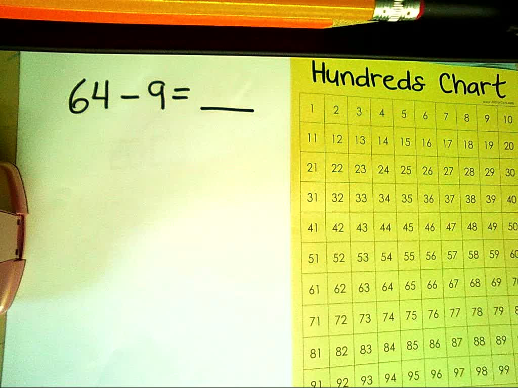 EnVisions Lesson 5.5 - Subtracting By Breaking Numbers Apart (with a Hundreds Chart)