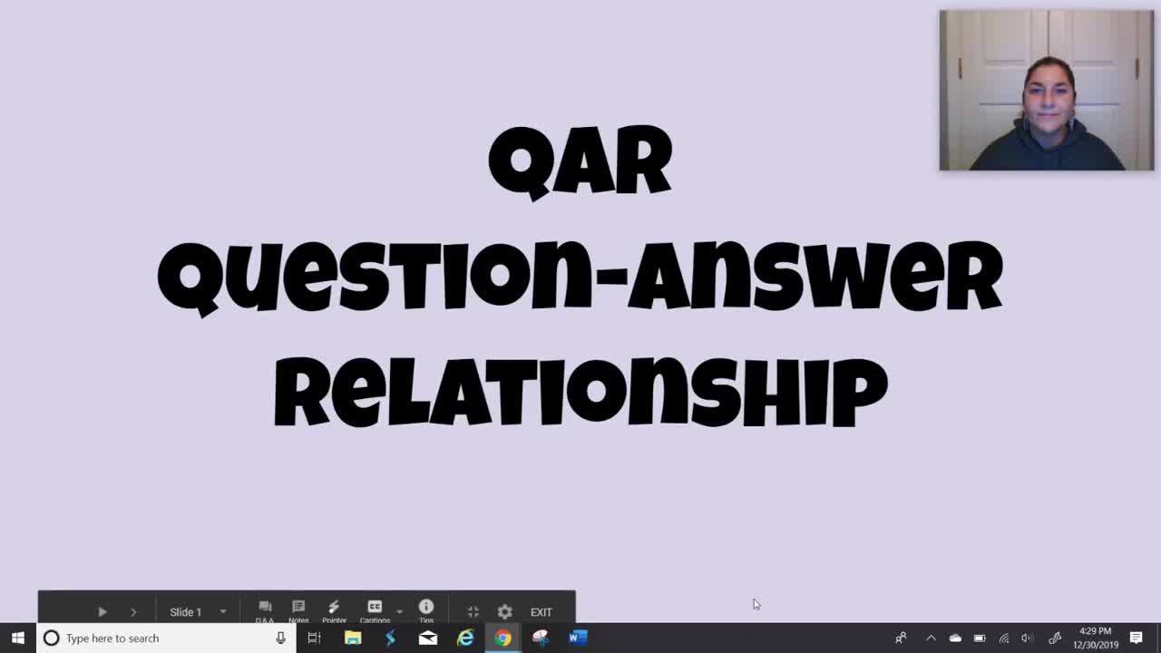 QAR - Question Answer Relationship v.2