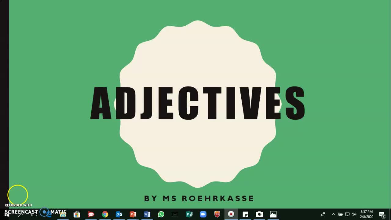 Reviewing Adjectives