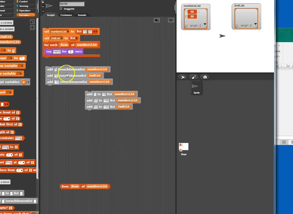 Programming With Lists Video 2