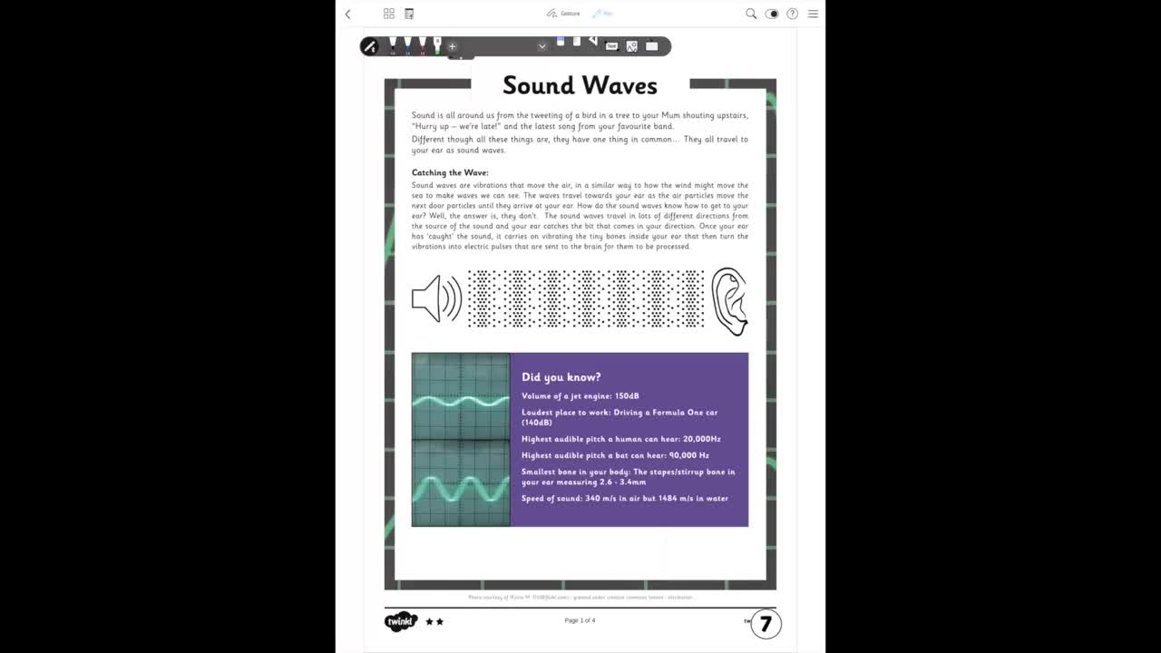 Sound Waves Reading