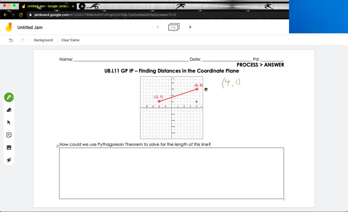 U8.L11 Guided Practice - Finding Distance in the Coordinate Plane