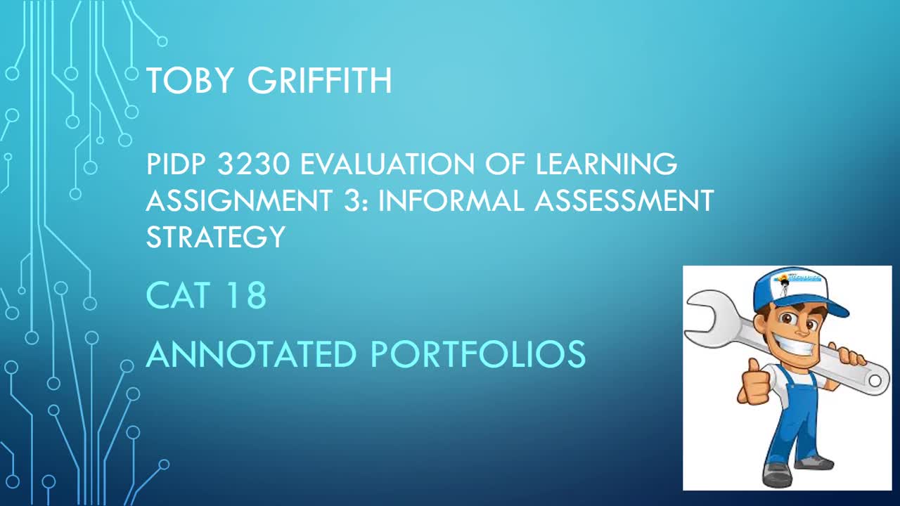 Evaluation of Learning: Annotated Portfolios