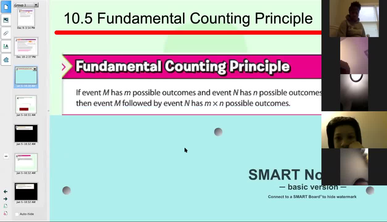 10.5 Fundamental Counting Principle