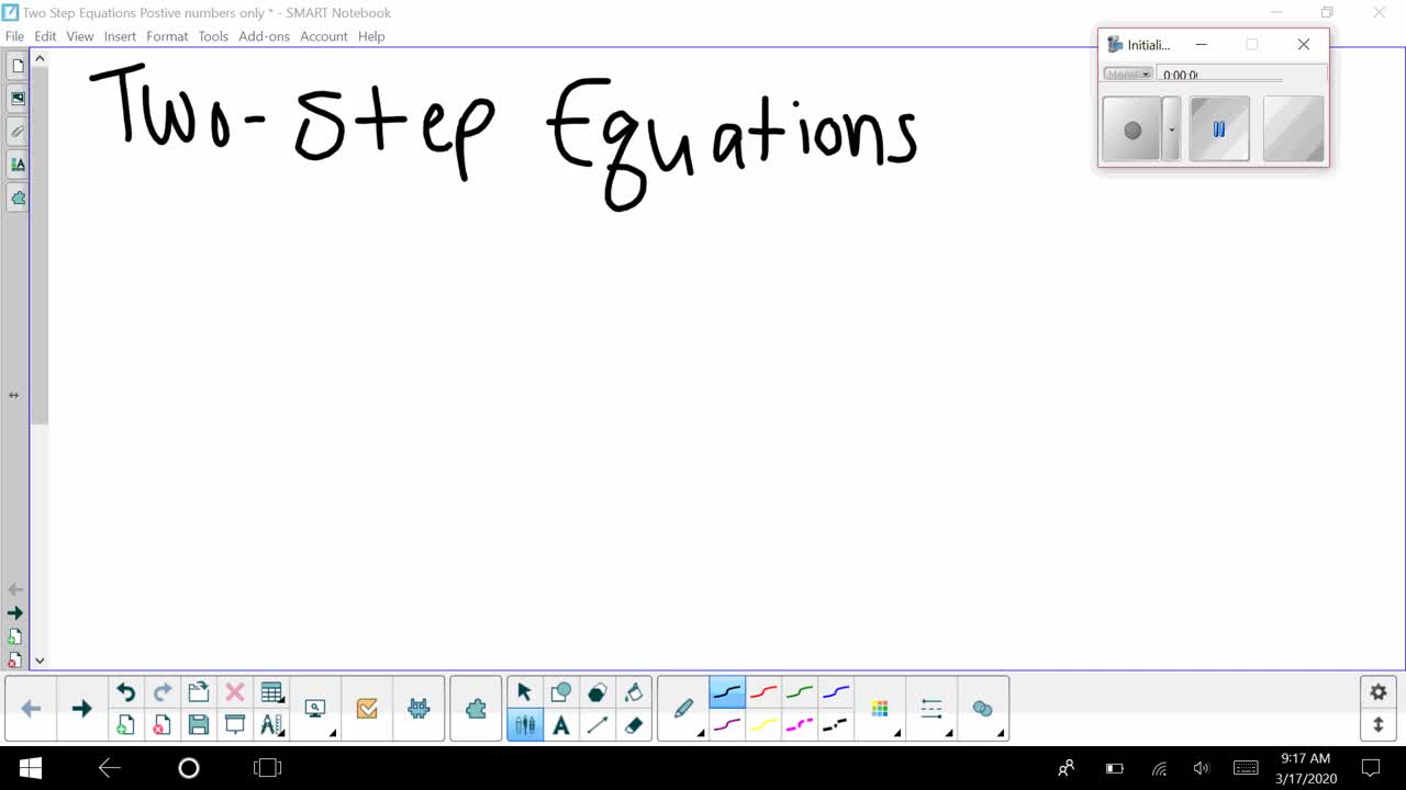 Two Step Equations with Positive Numbers