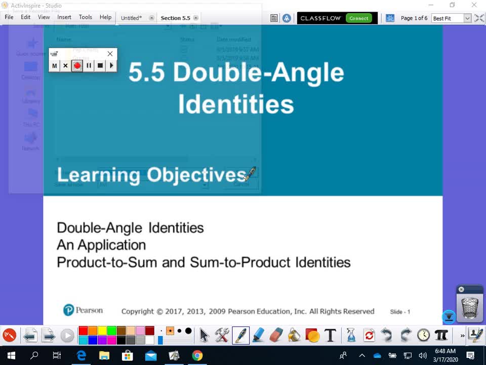 Section 5.5 - Double Angle Identities