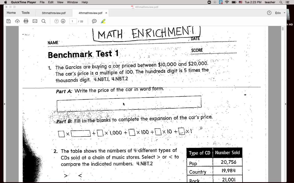 4th Grade Math 1