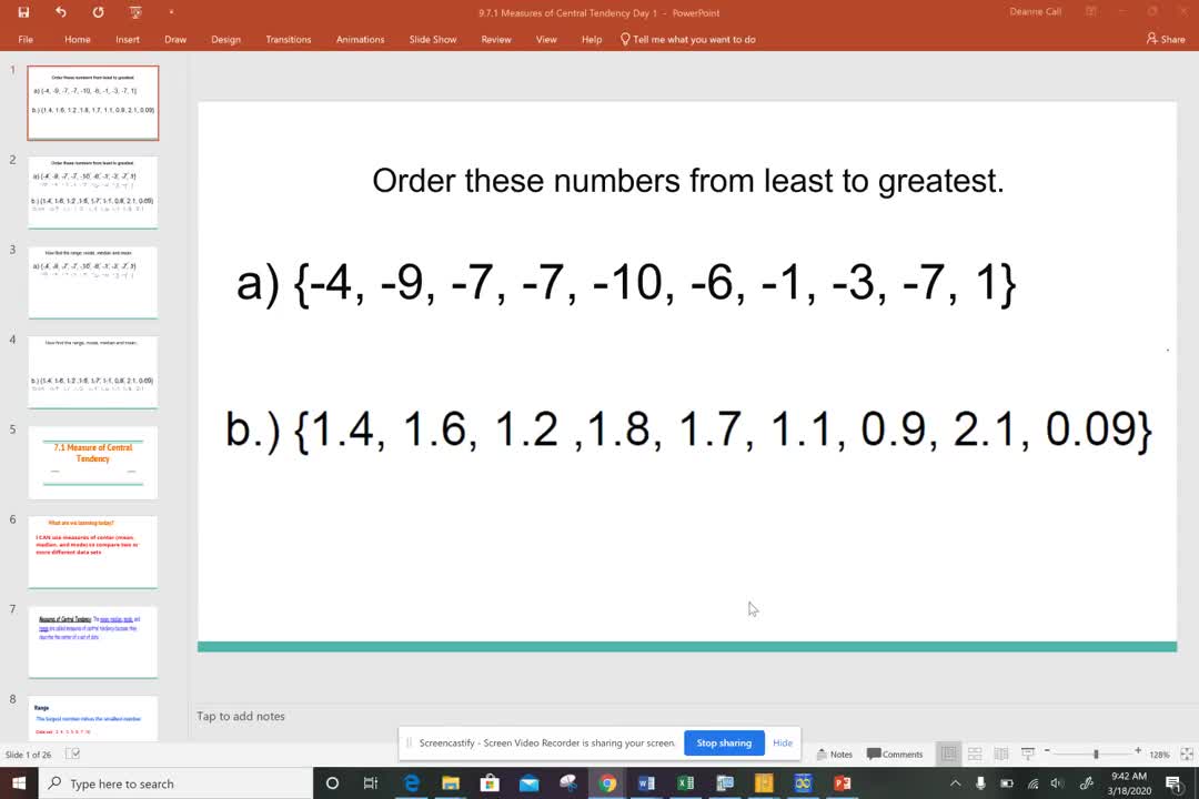 Intro to Central Tendency