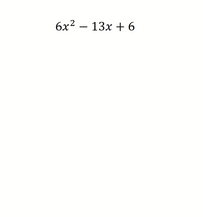 Factoring a>1