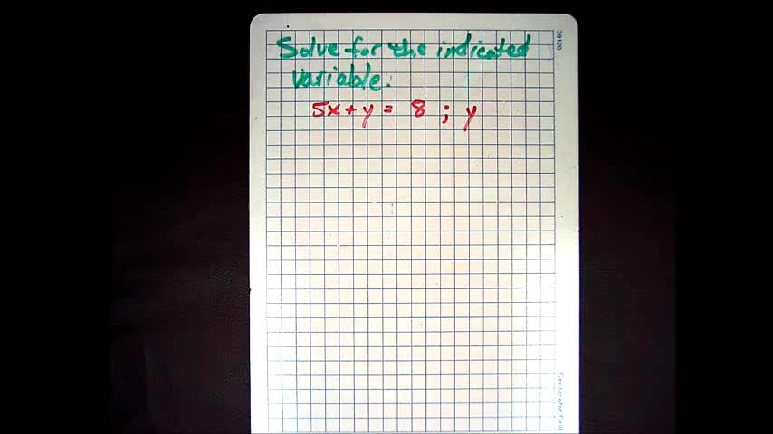 Solving For Indicated Variable (Easy)