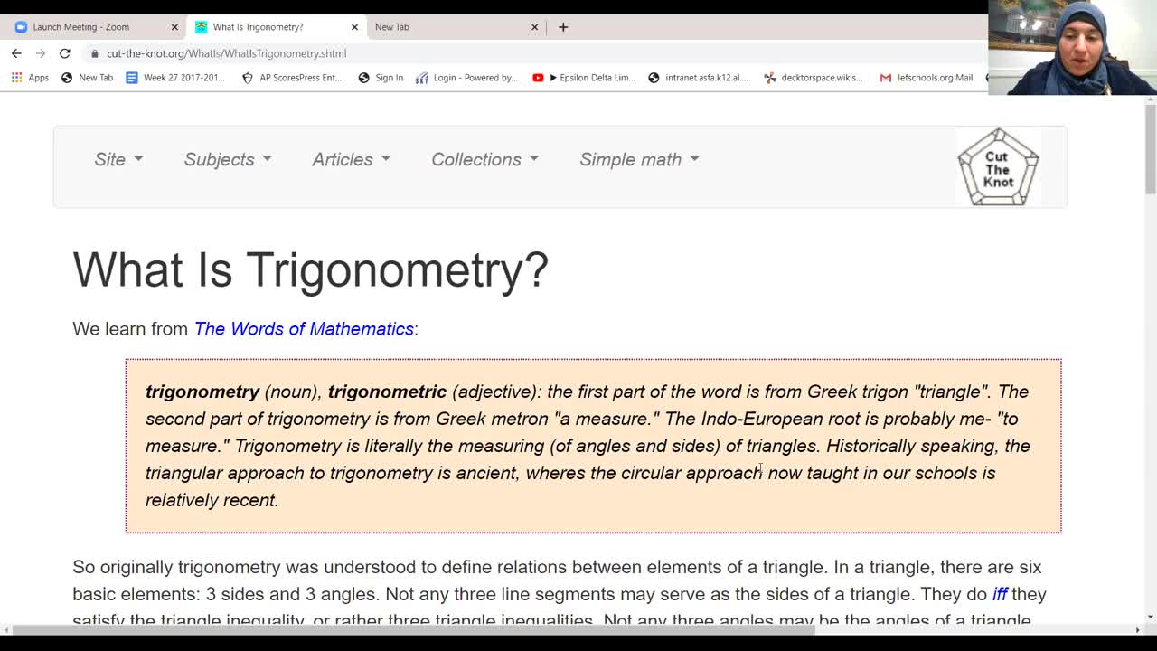 8.2 Trigonometric Ratios in Right Triangles