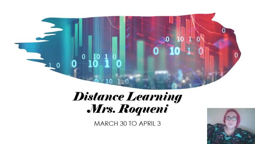 Distance Learning March 30-April 3