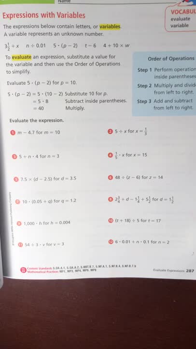 Math Lesson 7-3