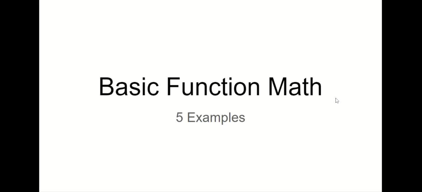 Function Review