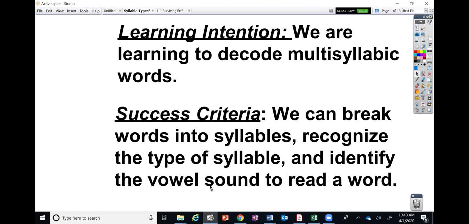 Syllable Types