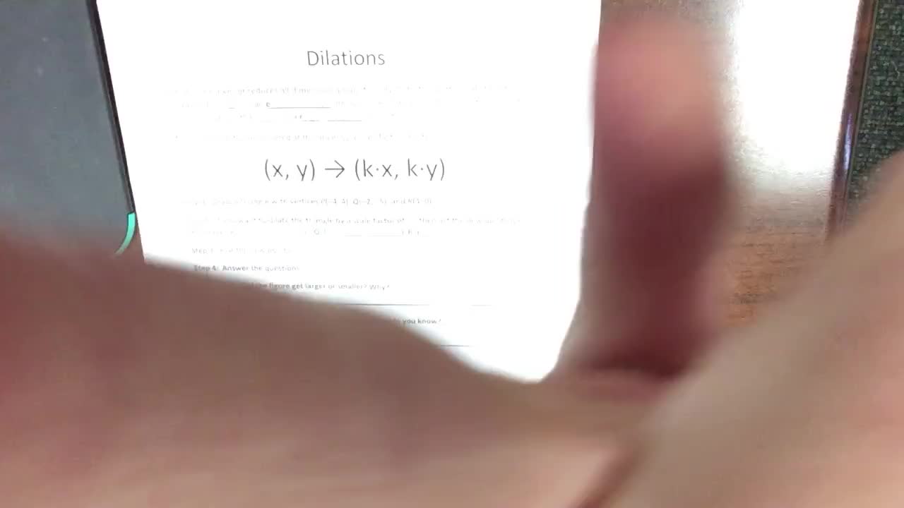 Dilations - Pre-Algebra