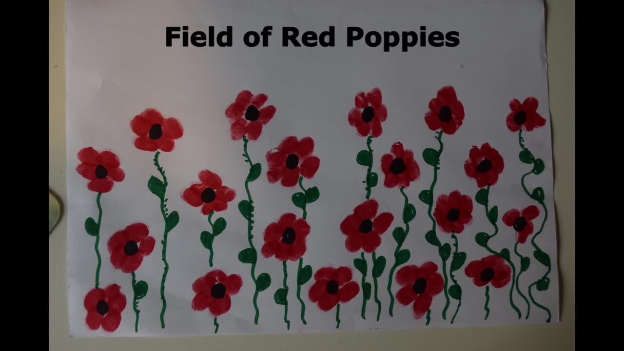 Field of Red Poppies - Texta or Paint Options