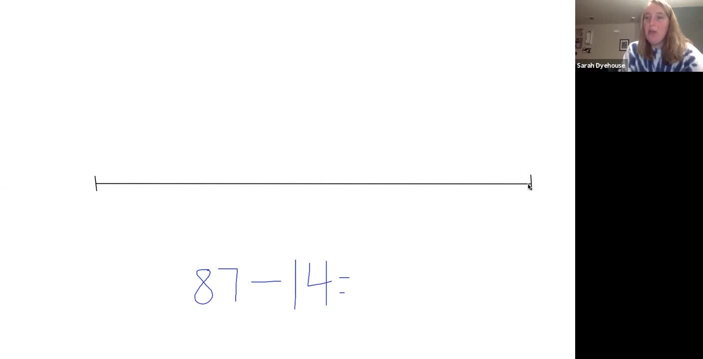 Subtracting Two-digit Numbers with "Empty/Open Number lines" 