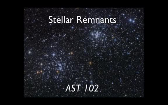 Lecture 16 - Stellar End States
