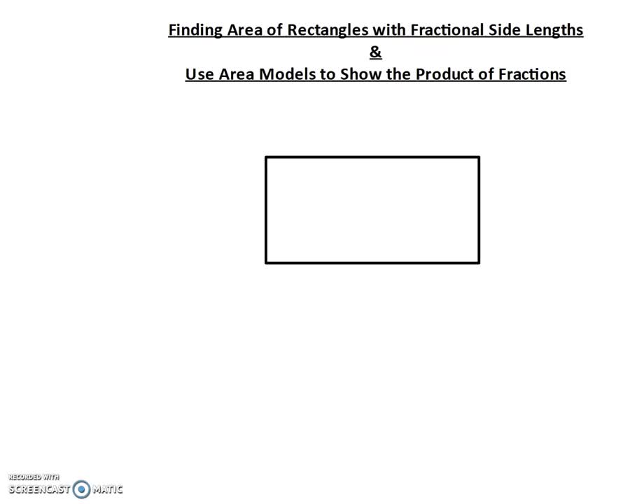 Area of Rectangles with Fractional Side Lengths