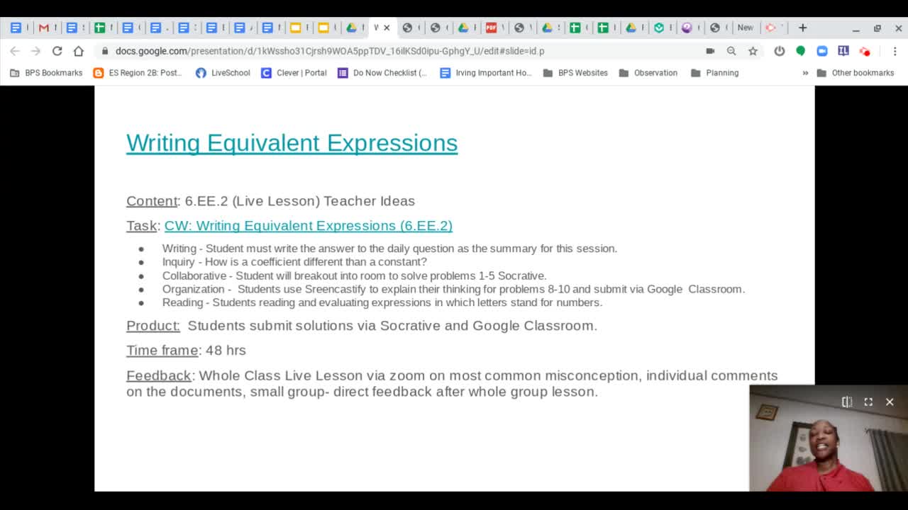 Writing Equivalent Expressions